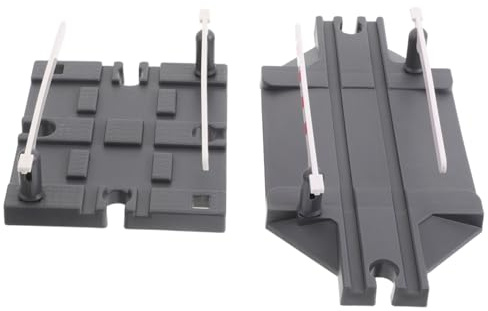Abaodam 2pcs Toy Train Track Barricade Accessory Plastic Railing Barrier for Railway Track Expansion DIY Train Building
