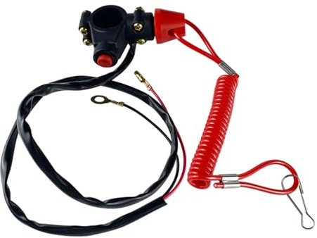 Motor Fueraborda Interruptor De Parada De Emergencia Urgente Botón Pulsador De Seguridad Cerrado Para Minimoto De Bolsillo De 2 Tiempos ATV Interruptor De Parada De Arranque Cuádruple Impresora De De
