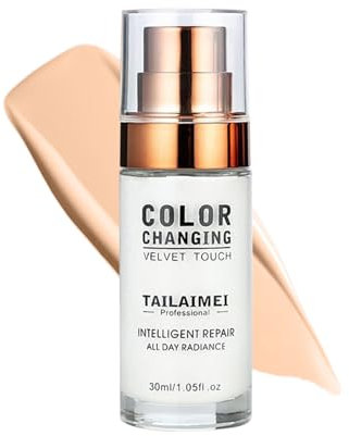 Flawless Color Changing Skin Warm Tone Foundation Base de maquillaje Nude Face Hidratante Líquido Cubierta Corrector para mujeres niñas