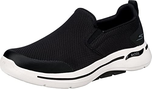 Skechers mens Go Walk Arch Fit - Idyllic Sneaker, Black, 10.5 X-Wide US