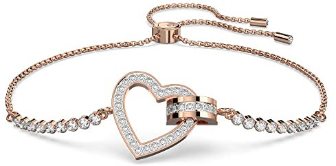 Swarovski Lovely Armreif, Weißes, Rhodiniertes Damenarmband mit strahlenden Swarovski Kristallen