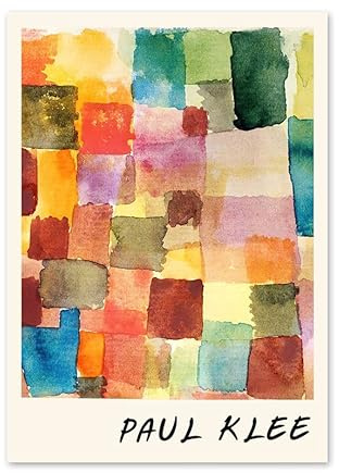 Paul Klee Ausstellungsposter und Drucke Abstrakte Leinwandmalerei Paul Klee Wandkunst Paul Klee Bilder für Wohnzimmer Galerie Dekor 50 x 70 cm ohne Rahmen
