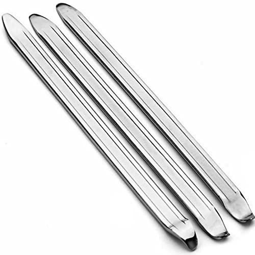 TIPIPARK 3 Pcs Bike Tire Levers - Motorcycle Tire Spoons Iron Set Dirt Bike Tire Changing Tools 10 Lengthen Premium Stainless Steel Repair Tube for Motorcycles Electric Bicycles Mountain Dirtbike