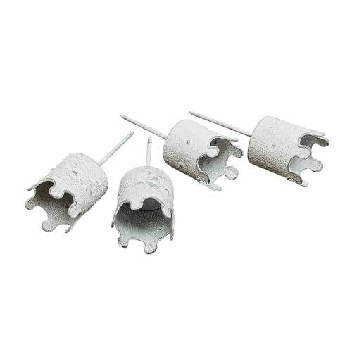 Loberon Steckwindlicht 4er Set Venezia, Kronen-Form, für Teelichter, Antik-Finish, Weihnachtsdekoration, Weihnachten, Eisen, antikgrau