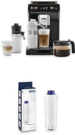 De'Longhi Eletta Explore Perfetto Kaffeevollautomat Milchsystem,heiße und erfrischende Getränke,Kaffeekanne inklusive +Original Wasserfilter Pflege und Schutz der Maschine,optimiert die Kaffeequalität