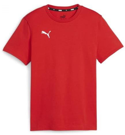 PUMA Unisex Teamgoal Casuals Tee Jr T-Shirt, Puma Red-puma White, 152 EU