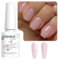 Vishine Semi-permanenter Gel-Nagellack Transparent Glitzer Rosa Nude, Jelly Milky Glitter Nagellack Soak-Off UV LED Nude Für Nagelstudio DIY Zuhause 8ml