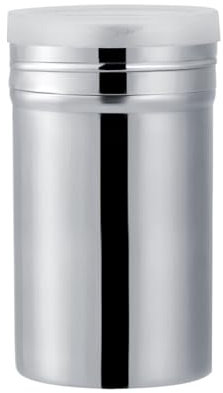Tissting 400ml Sucrier, Distributeur de Poudre de Cacao en Acier Inoxydable, Récipient Plumeau, Sucre Glacé Au Chocolat, Boîtes de Tamis pour Sel et Poivre(15oz 6.8x12.7cm)