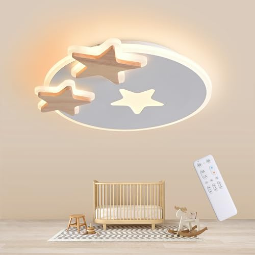YUEEU Kinderzimmer Lampe Decke 54CM Dimmbar LED Deckenleuchte Babyzimmer