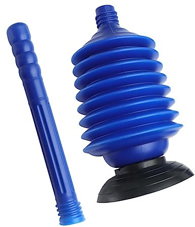 BEBEMOKO Hochdruck Toilettenstößel Professioneller Bellows Accordion Pömpel Für Effektive Abflussreinigung Badezimmern Einsetzbar Blau Hoher Druck Zur Blockadenlösung