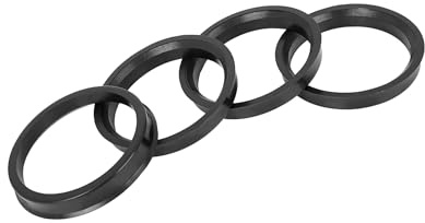 A ABSOPRO 4pcs Bague de Centrage 67.1 à 58.1 Jante Plastique Voiture Anneaux Centrés Moyeu Noir Remplacement d'article
