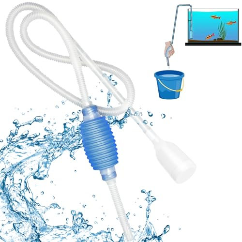 SUHAI 1 Pcs Syphon Cleaner for Aquarium,Hand Fish Tank Cleaner Fish Tank Vacuum Syphon Pump Siphon,Daily Water Changing Filter Sand Cleaning Aquarium Siphon Tank for Fish Tank Cleaning Kit