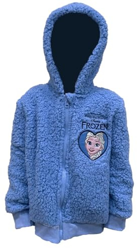 Disney Sherpa con Cappuccio Bambina Frozen Elsa Felpa Full Zip E Tasche (DY55L0722) (IT, età, 7 Anni, Regular, Lilla)