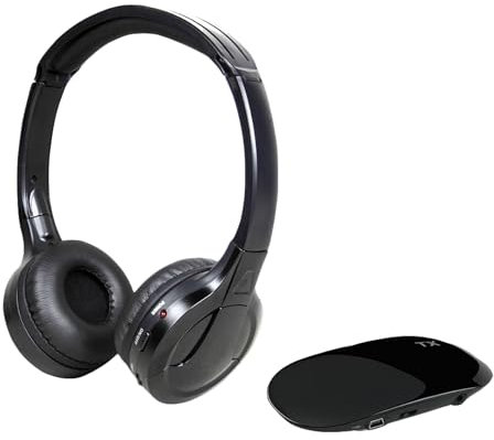 ZANCHIE Casque sans Fil Multifonction pour TV, Casque Supra-auriculaire pour TV, écouteurs filaires avec émetteur, portée sans Fil de 20 à 30 m, pour PC, TV et téléphones intelligents
