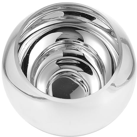 MAGICLULU Moderne Glasvase Goldfarbener Runder Kugel-Design Elegant Für Blumengestecke Wohnaccessoire Tischdekoration Wohnzimmer Büro Geschenk