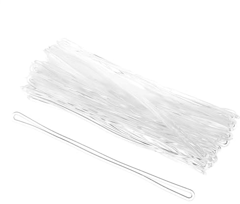 50 correas de plástico transparente para etiquetas de equipaje de 6 pulgadas, para colgar etiquetas de equipaje, tarjetas de identificación, identificadores