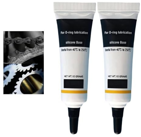 2PCS White Silicone Grease Spray For O-Rings,Plumbers Silicone Grease,Lubricant For Rubber Seals,Waterproof Lubricant,Heat And Cold Resistance,For Multifunctional Use,Rotating Devices (10g*2)