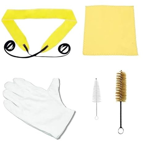 Reinigungsset for Trompete und Posaune mit Bürsten for die Pflege von Blechblasinstrumenten