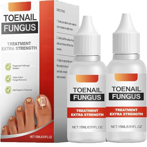 Nagelhärdare för skadade naglar, teeträdolja för nagelvård, naturliga växtextrakt, snabba och effektiva, för starkare, hälsosammare naglar. (2 st)