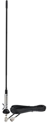 Bingfu Antenna CB 27 MHz con Connettore UHF PL259, Antenna Mobile in Fibra di Vetro con Cavo Coassiale RG58 4 m per Camion Radio CB.