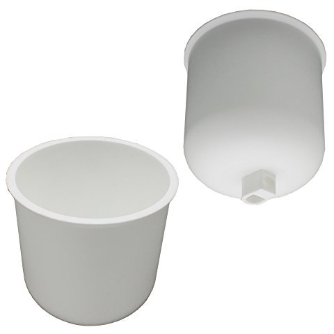 Baldachin Weiß Matt Kunststoff Ø 76mm H. 82mm | Lampentopf Deckenbaldachin mit Feststellschraube für Zuleitung und Pendelleuchten