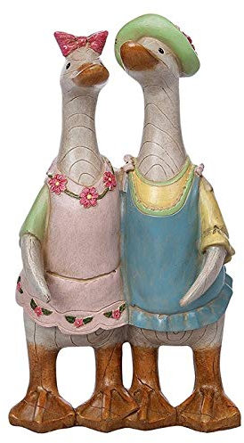 Davids Ducks Figura decorativa de pato con efecto de madera