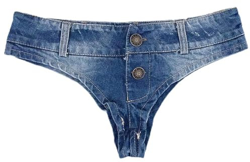MUYDZ Women's Denim Shorts Hot Pants Ultra Short Jeans for Nightclub Bar(S)