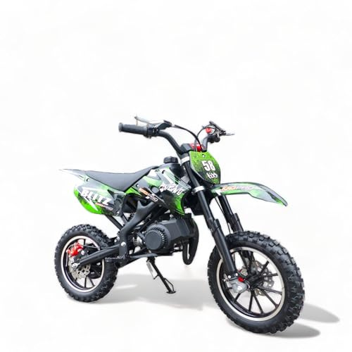 KXD 701A/706A/708A/705A 49cc 2Takt 4Takt Dirt Cross Pocket Enduro Dirtbike Motocrossbike Motocross Motorrad Cross 49ccm Vorderrad (Grün, KXD 708A 49ccm 2Takt Blitzer)