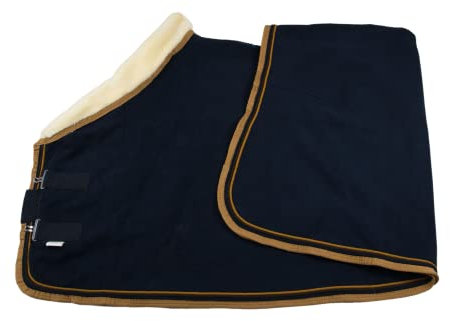 WAGNER Fleece svettfilt med pälskrage (blå creme, 125)