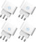 Presa Wifi Italiana 16A, Monitoraggio energetico Intelligente Smart Plug, Protezione Sovraccarico, Timer e Regolazione del Programma, Compatibile con Alexa & Google Home, 4 Pezzi