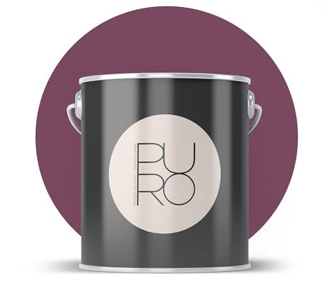 Livingwalls PURO Premium Wandfarbe c2012 - Malerfarbe mit sehr hoher Deckkraft - matte hochwertige Innenfarbe in Violett - 1l