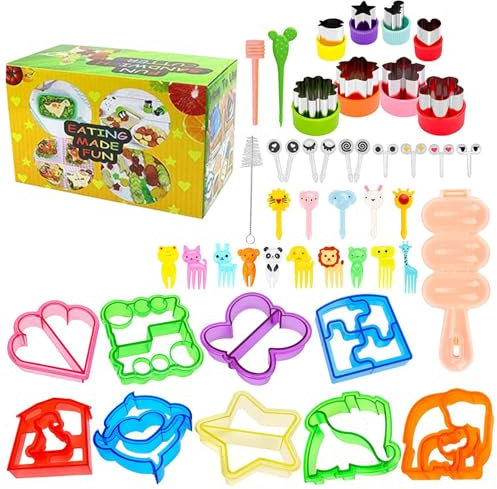 KSIEE Sandwich Cutter Set, Sandwich Cutter and Sealer Set for Kids 45Pcs, Sandwich Making Set Bread Sandwich Cutter, Animal Butterfly Shapes for Boys Girls
