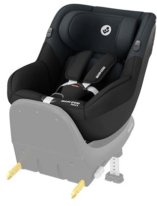 Maxi-Cosi Pearl S i-Size, Baby Car Seat, 3 Months - 4 Years, max. 18 kg, 61 - 105 cm, Toddler Car Seat, 5 Recline Positions, Easy-in Harness Hooks, G-CELL Side Impact Protection, Tonal Black