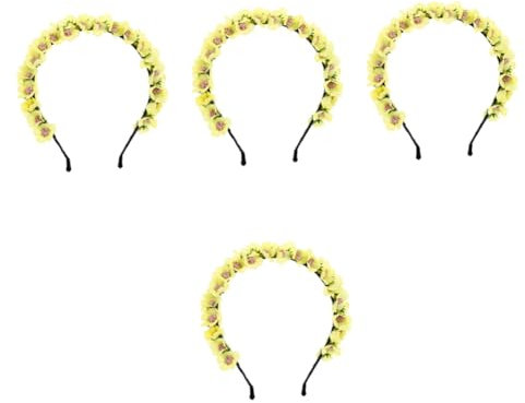 Healeved 4stücke Blumenhaarreif Für Braut Und Brautjungfern Künstliche Blütenkopfbedeckung Für Strand Und Gartenpartys Haarschmuck Für Hochzeiten Und Teepartys Langlebig Und Stilvoll