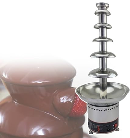 Fontana Per Fonduta Di Cioccolato Per Feste, Funzione Di Fusione A Riscaldamento Senza Acqua, 4/5/6/7 Livelli, Avvio Con Un Tocco, Per Negozi Di Cioccolato,6tiers-110V