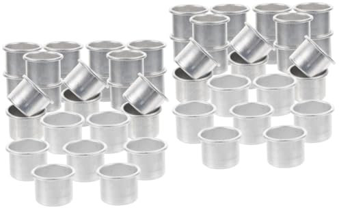Cabilock 100stücke Aluminium Teelicht Kerzenhalter Elegante Kerzenbecher Für Hochzeiten Feste Abendessen Robuste Und Praktische Teelichtbehälter Aus Aluminium Für Dekoration Und