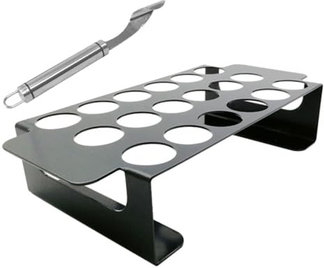 Mipcase Accesorios De Cocina para Barbacoa Soporte para Parrilla De Pimientos Herramienta para Descorazonar Pimientos Asador De Alitas De Pollo Parrilla para Camping