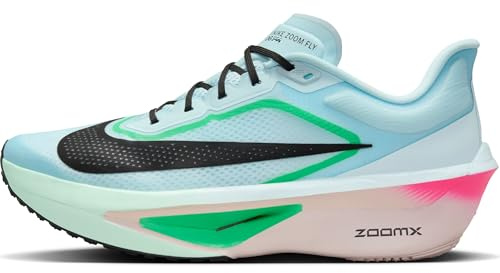Nike Zoom Fly 6 - Zapatillas de carreras de carretera para hombre (Glacier Ice/Hyper Pink/Green Shock/Black), Glacier Ice/Hyper Pink/Green Shock/Black, 42.5 EU