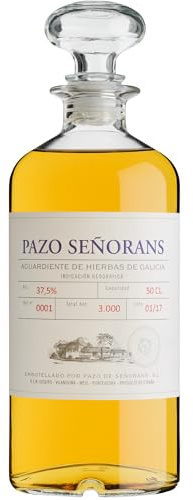 Pazo de Señorans - Aguardiente de Hierbas | Maceración natural en frío | 41 % vol. | Bouquet vegetal y equilibrado - 1 Botella 50cl