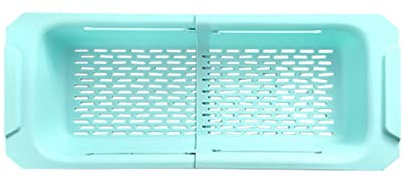 KOCKSHION Colador de Fregadero Extensible Cesta para Escurrir Verduras y Platos Diseño de Drenaje Múltiple para Cocina