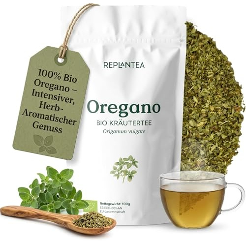REPLANTEA Bio Oregano gerebelt 100g – Intensives Italienisches Gewürz für Pizza, Pasta & Tomatensauce – Wilder Majoran als Tee bei Husten & Verdauung – 100% Natur