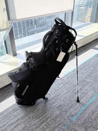 RIOROO 5 Way Golf Stand Bag with Full Length Dividers, Lightweight Golf Bag with Rain Cover, 6 Zippered Pockets & Cooler Bag, Breathable Straps