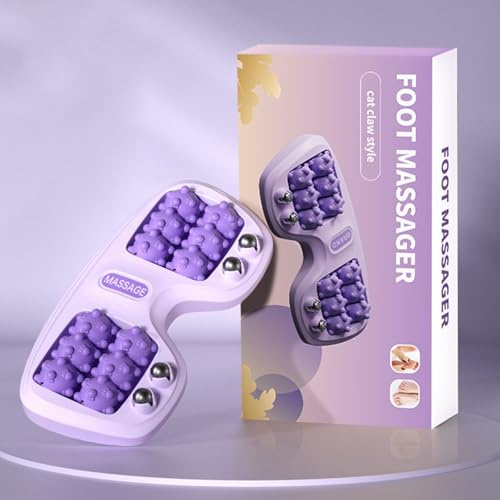 Rouleau De Massage Pied,Rouleau De Masseur Des Pieds Pour Soulagement De La Fasciite Plantaire,Thérapie D'acupression à Pieds Pour Soulagement De La Appareil Plantaire En Acupression (Violet)