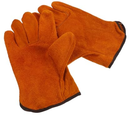 BAZEITFLOW da Saldatura Arancione in Pelle Bovina per Manutenzione e Demolizione Resistenti al Calore Uomo e Donna