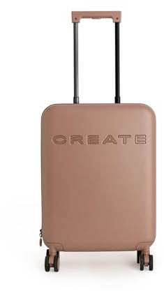 CREATE / Luggage Studio Foldable/Maleta rígida Plegable de policarbonato Moca / 37.5x24x54cm / Candado TSA, 4 Ruedas Dobles, Organizador, Mango telescópico, Materiales Resistentes y duraderos
