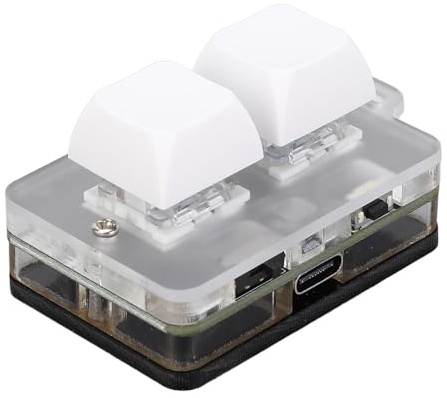 BAFOVY Mini-Mechanisches Gaming-Keypad für PC & OSU mit 2 RGB-Tasten, Blue Switch, USB-C & Bluetooth, programmierbare Makro-Tasten für Gaming & Büro