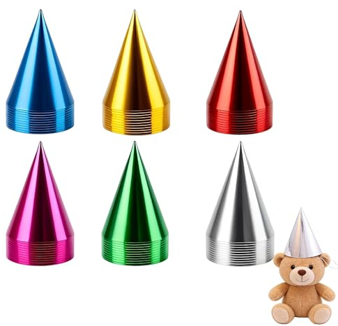 BOBITALK 24 Stück Bunte Partyhüte Aus Papier, Party Hüte Und Partyhütchen Für Erwachsene Kinder, Ideal Für Geburtstage Fasching Und Feiern, Passend Auch Als Partyhüte Für Kuscheltiere
