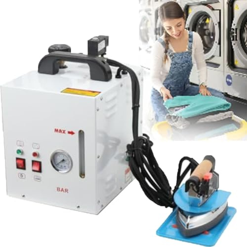 Caldera de vapor de mano, estación de planchado profesional, plancha de vapor industrial eléctrica con tanque de agua, caldera separada adecuada para planchar ropa, cortinas, alfombras