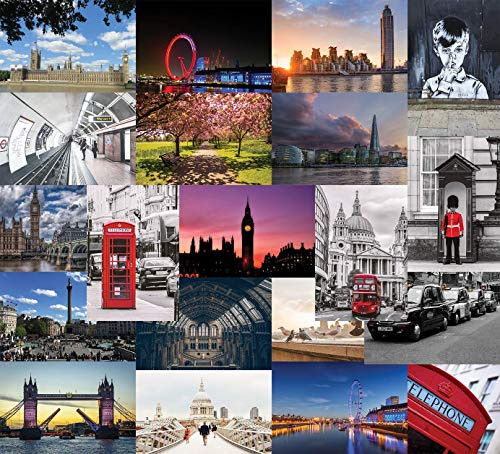 the lazy panda card company 20 cartoline Londra – Set di 20 diverse cartoline Londra/British/English
