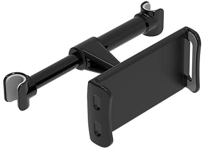 Homeet Soporte Tablet Coche - Soporte para Reposacabezas Ajustable 360° - Base Antideslizante Silicona - Negro